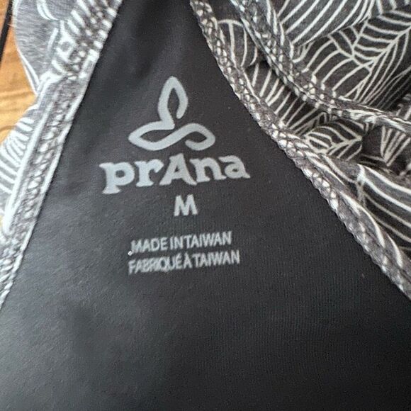 prAna WASHED BLACK FRONDS AYLA BUILT IN BRA V-NECK SPAGHETTI STRAP DRESS Size Me - Picture 4 of 9